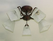 Люстра потолочная пятирожковая Мелодия Света E27 Античная бронза картинка 